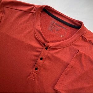 Backcountry Full Suspension Jersey Henley Short Sleeve Orange Rust Size XXL